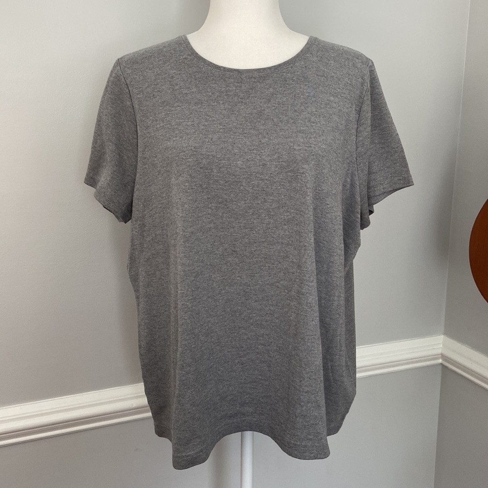 Croft & Barrow Gray Short Sleeve Classic Tee